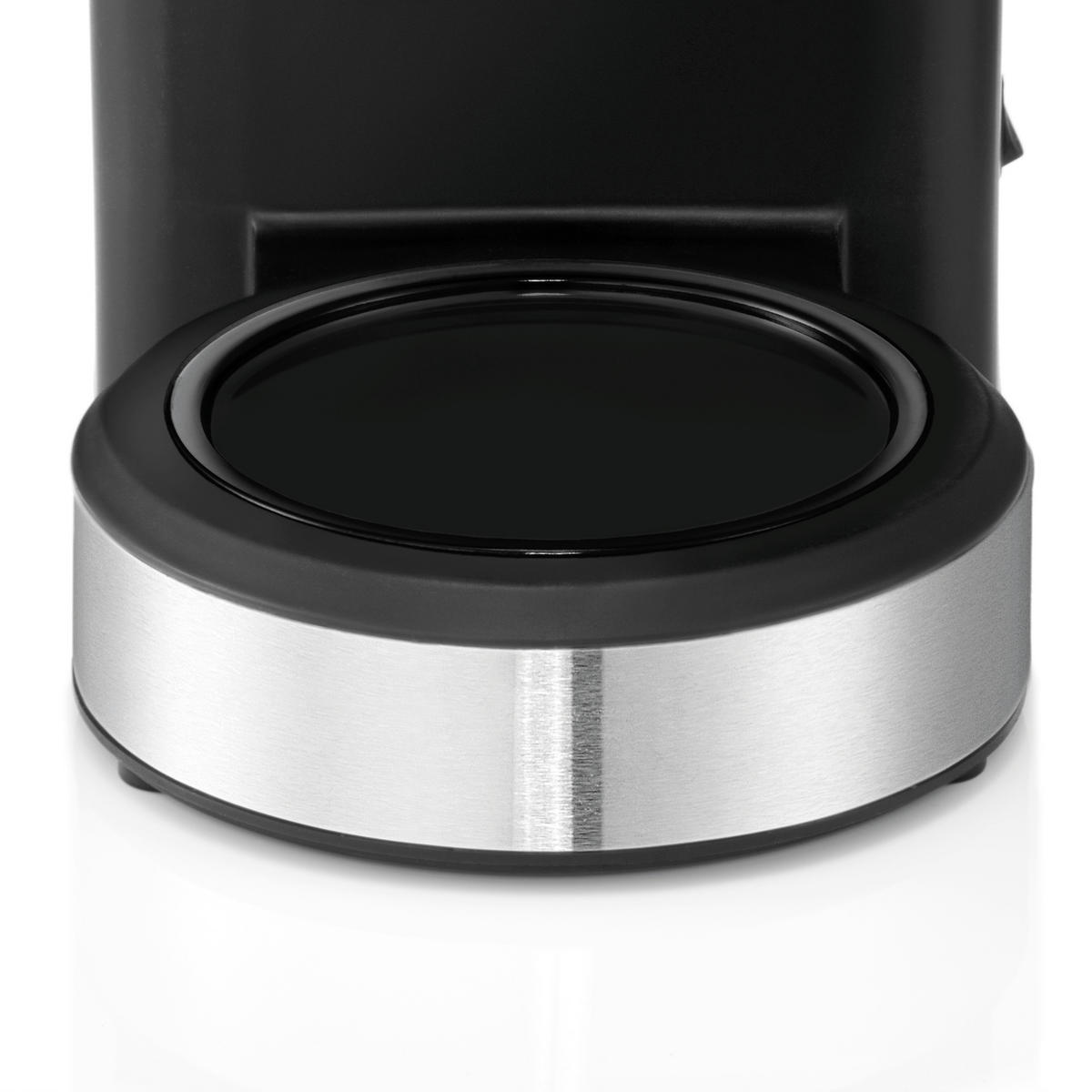 FILTERKAFFEEMASCHINE Stelio  - Edelstahlfarben/Schwarz, Design, Glas (25/17/34,1cm) - WMF