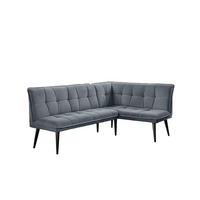 KLUPA KUTNA  antracit  drvo, tekstil, drvni materijal      - crna/antracit, Moderno, drvni materijal/drvo (240/161cm) - Livetastic
