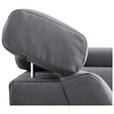 ECKSOFA in Mikrofaser Dunkelgrau  - Chromfarben/Dunkelgrau, KONVENTIONELL, Textil/Metall (206/271cm) - Carryhome