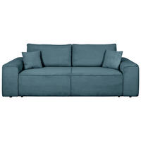 SCHLAFSOFA  mit Rücken echt, Armteil links, Armteil rechts Cord Blau  - Blau/Schwarz, Design, Kunststoff/Textil (261/95/108cm) - Xora