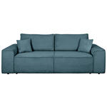 SCHLAFSOFA  mit Rücken echt, Armteil links, Armteil rechts Cord Blau  - Blau/Schwarz, Design, Kunststoff/Textil (261/95/108cm) - Xora