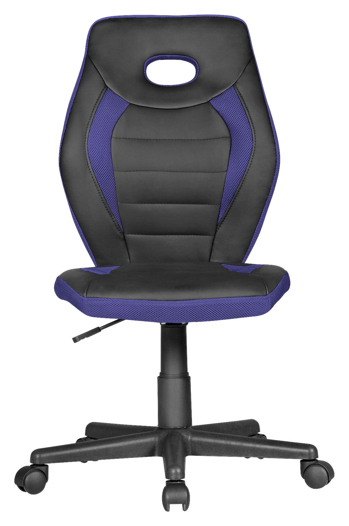 OTOČNÁ STOLIČKA PRE MLÁDEŽ, modrá, čierna - modrá/čierna, Modern, textil/plast (63/91/63cm) - MID.YOU