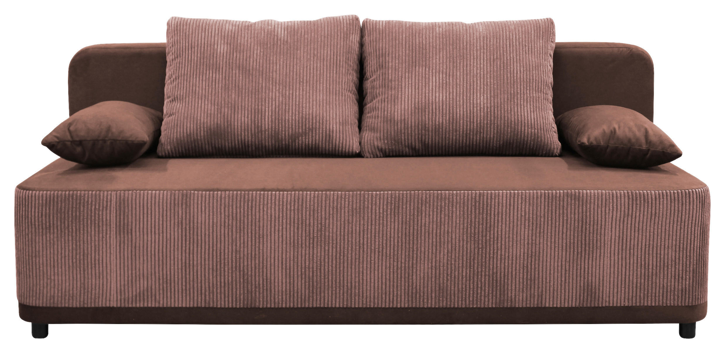 ZOFA S POSTELJNO FUNKCIJO,  barve korale tekstil  - črna/barve korale, Design, umetna masa/tekstil (197/90/83cm) - MID.YOU