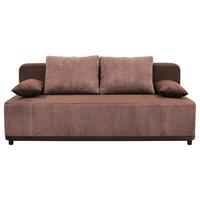 SCHLAFSOFA Velours Koralle Querschläfer  inkl. Rückenkissen, Armlehnenkissen, Bettkasten  - Koralle/Schwarz, Design, Kunststoff/Textil (197/90/83cm) - MID.YOU