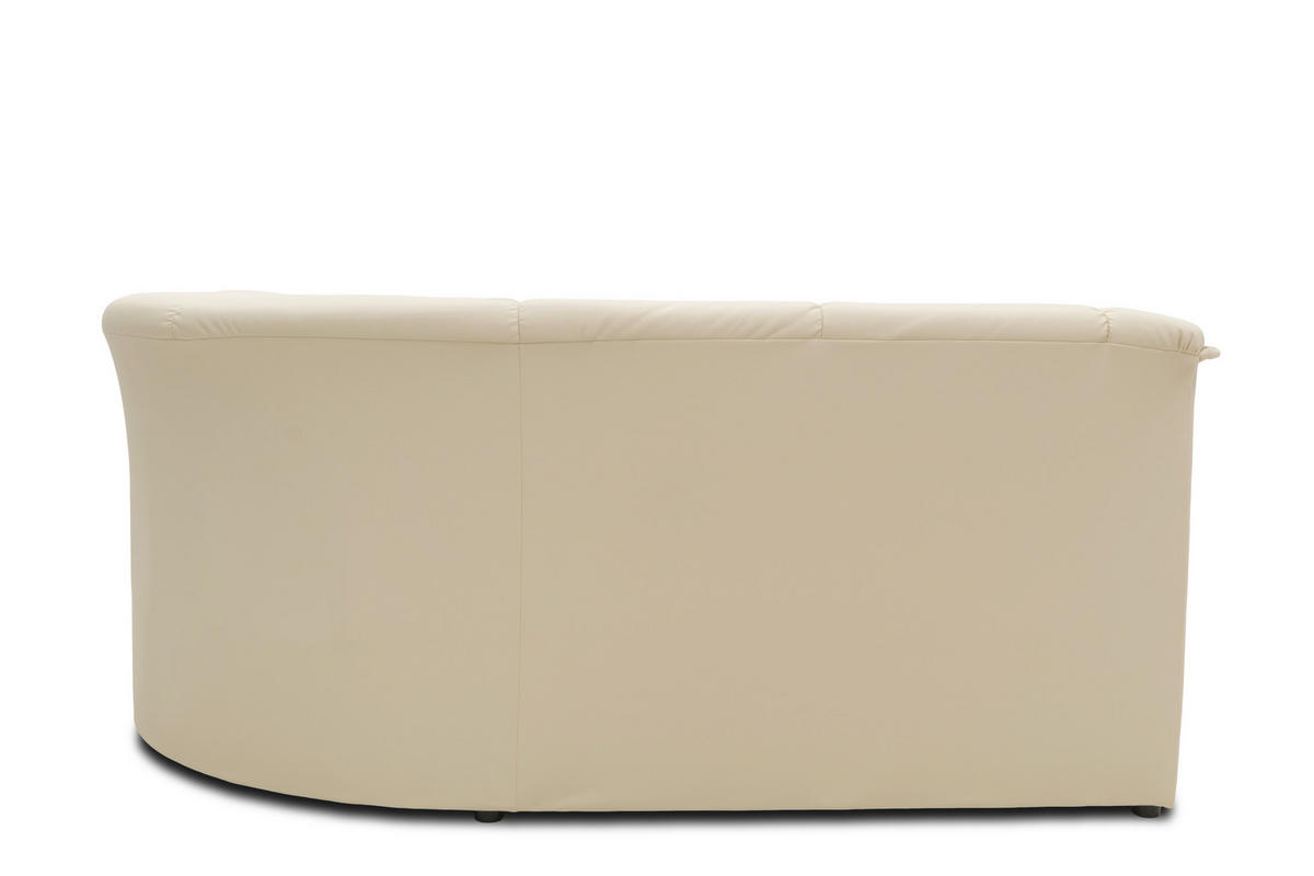 ECKSCHLAFSOFA  BERLIN FK Beige Lederlook  - Beige/Schwarz, KONVENTIONELL, Kunststoff/Textil (205/250cm) - MID.YOU