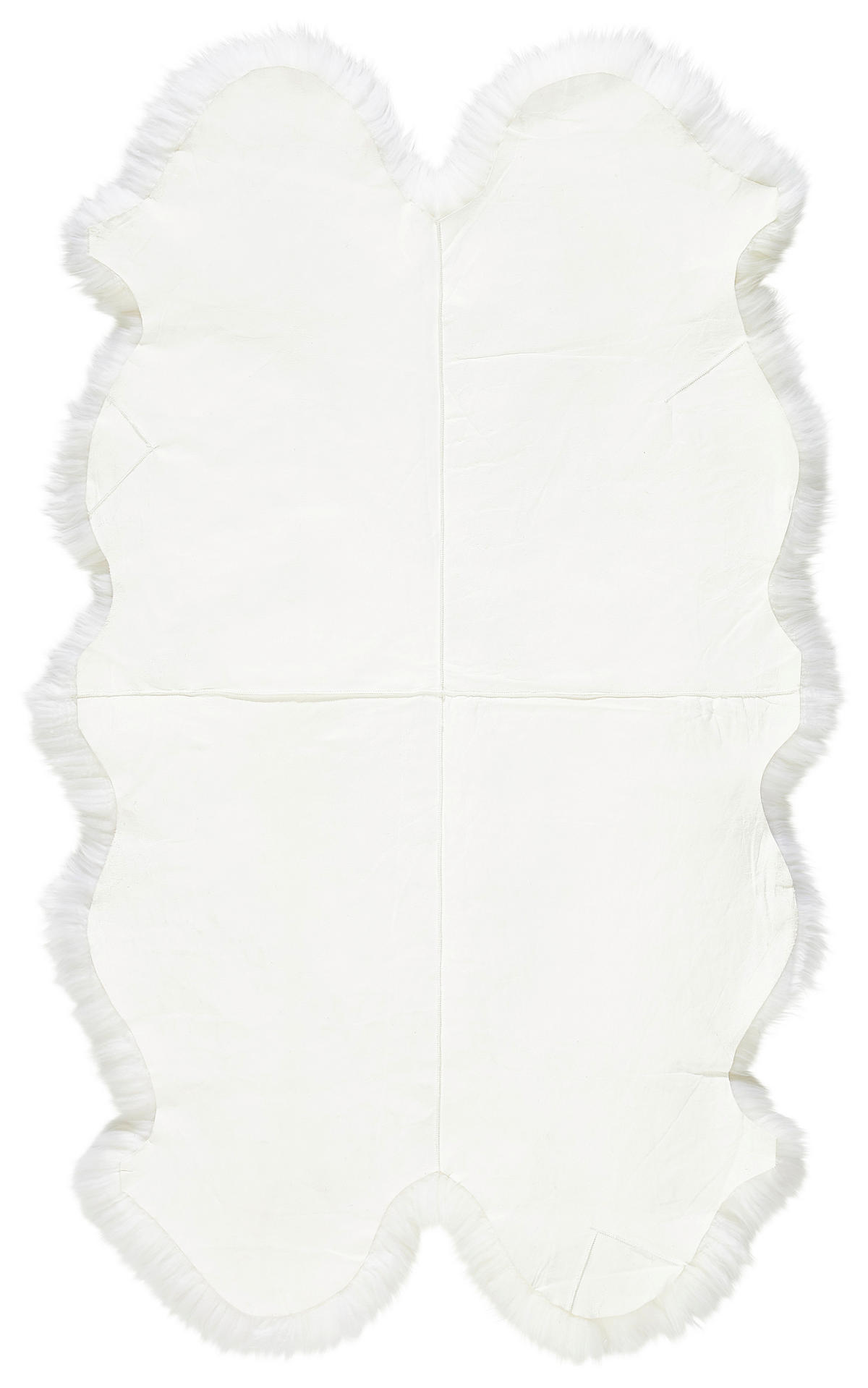 SCHAFFELL 110/180 cm  - Weiß, Natur, Fell (110/180cm) - Linea Natura