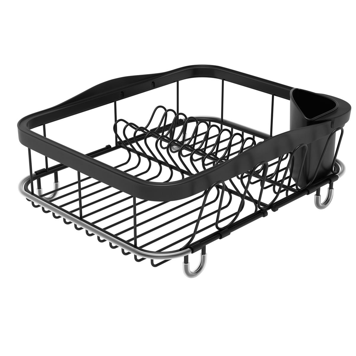 GESCHIRRABTROPFTASSE  - Schwarz, Basics, Kunststoff/Metall (36/29/14cm) - Umbra