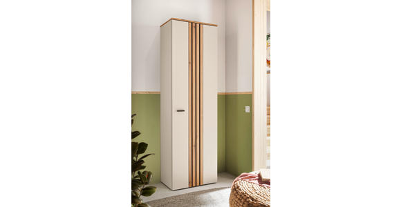 GARDEROBENSCHRANK in 60/197/38 cm - Kaschmir/Eichefarben, Basics, Holzwerkstoff/Kunststoff (60/197/38cm) - Xora
