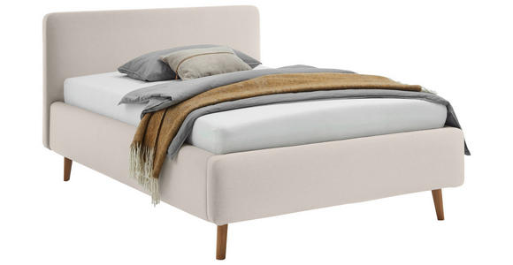 POLSTERBETT 140/200 cm  in Beige  - Eichefarben/Birkefarben, Design, Holz/Textil (140/200cm) - Xora