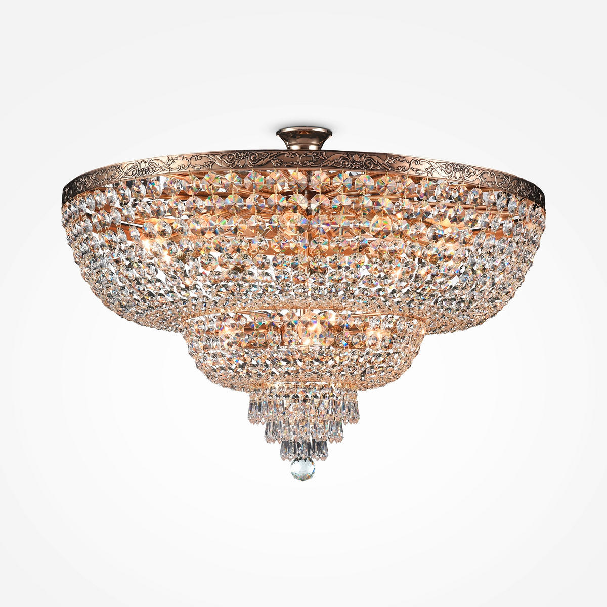 KRONLEUCHTER 80/50 cm    - Goldfarben, Trend, Metall (80/50cm) - MAYTONI