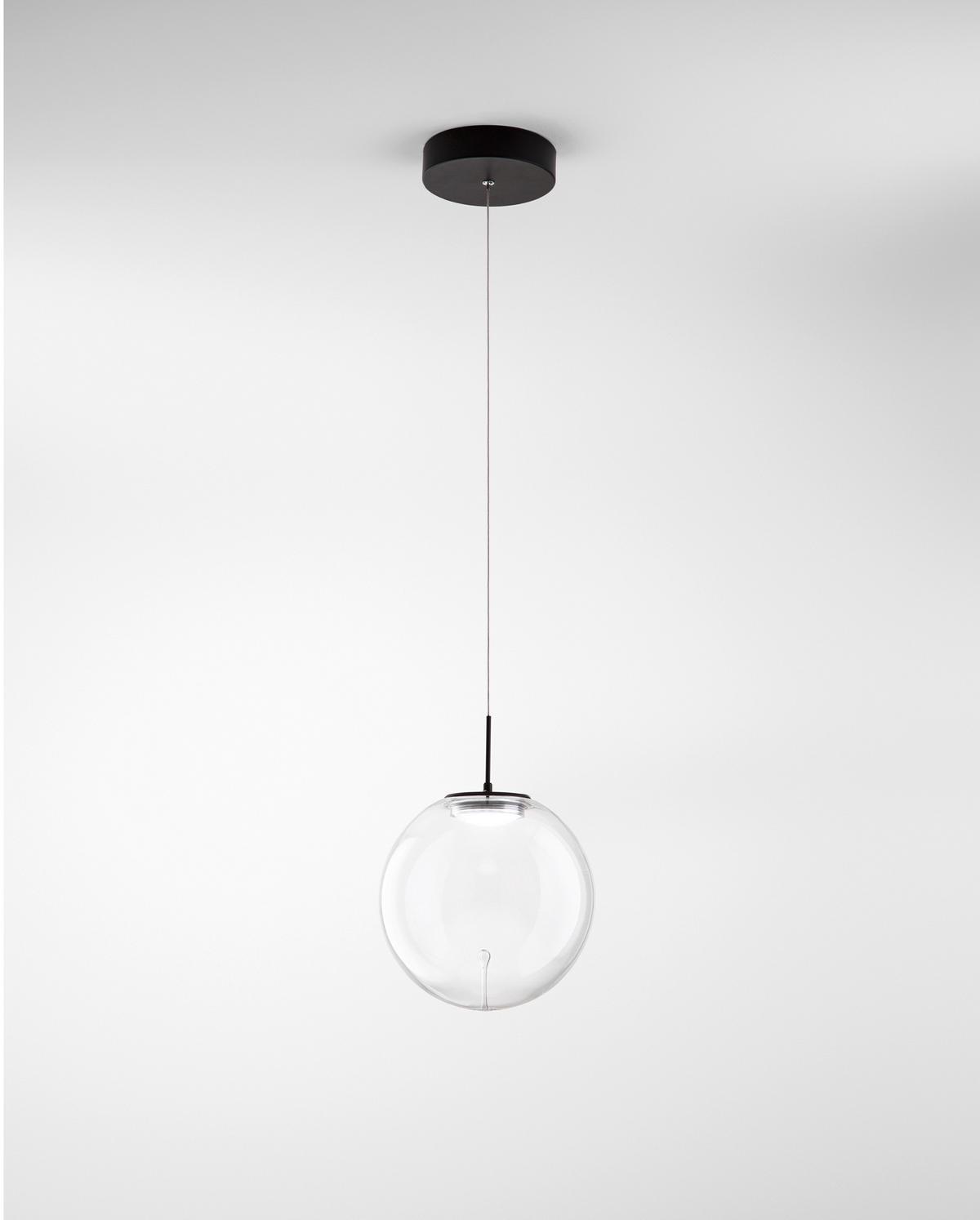 LED-HÄNGELEUCHTE 25/200 cm  - Transparent, Design, Glas/Metall (25/200cm)