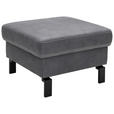 HOCKER Mikrofaser Grau  - Beige/Schwarz, Design, Textil/Metall (70/45/70cm) - Hom`in