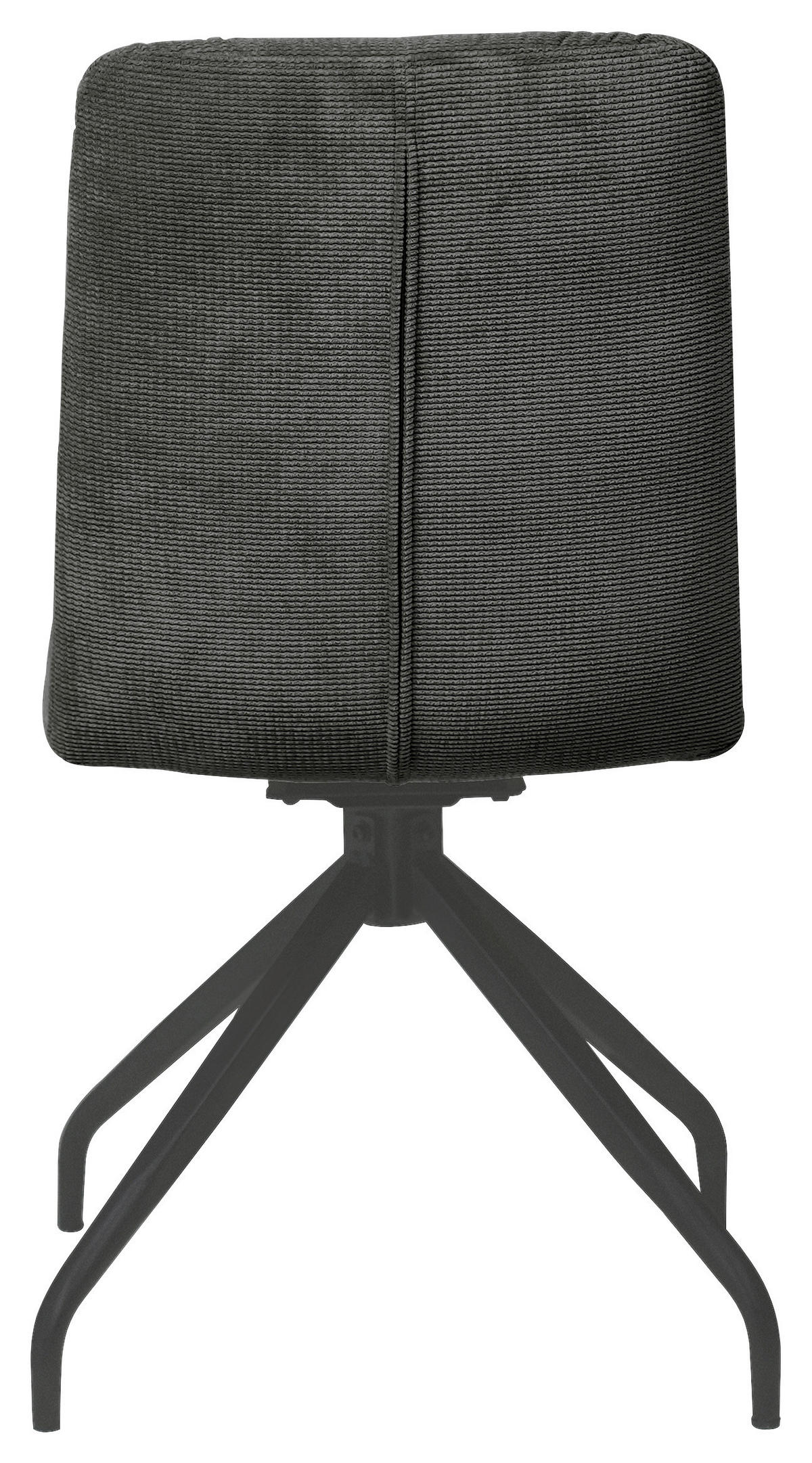 STUHL Webstoff Dunkelgrau  - Dunkelgrau/Schwarz, Design, Textil/Metall (50/90/63cm) - Carryhome