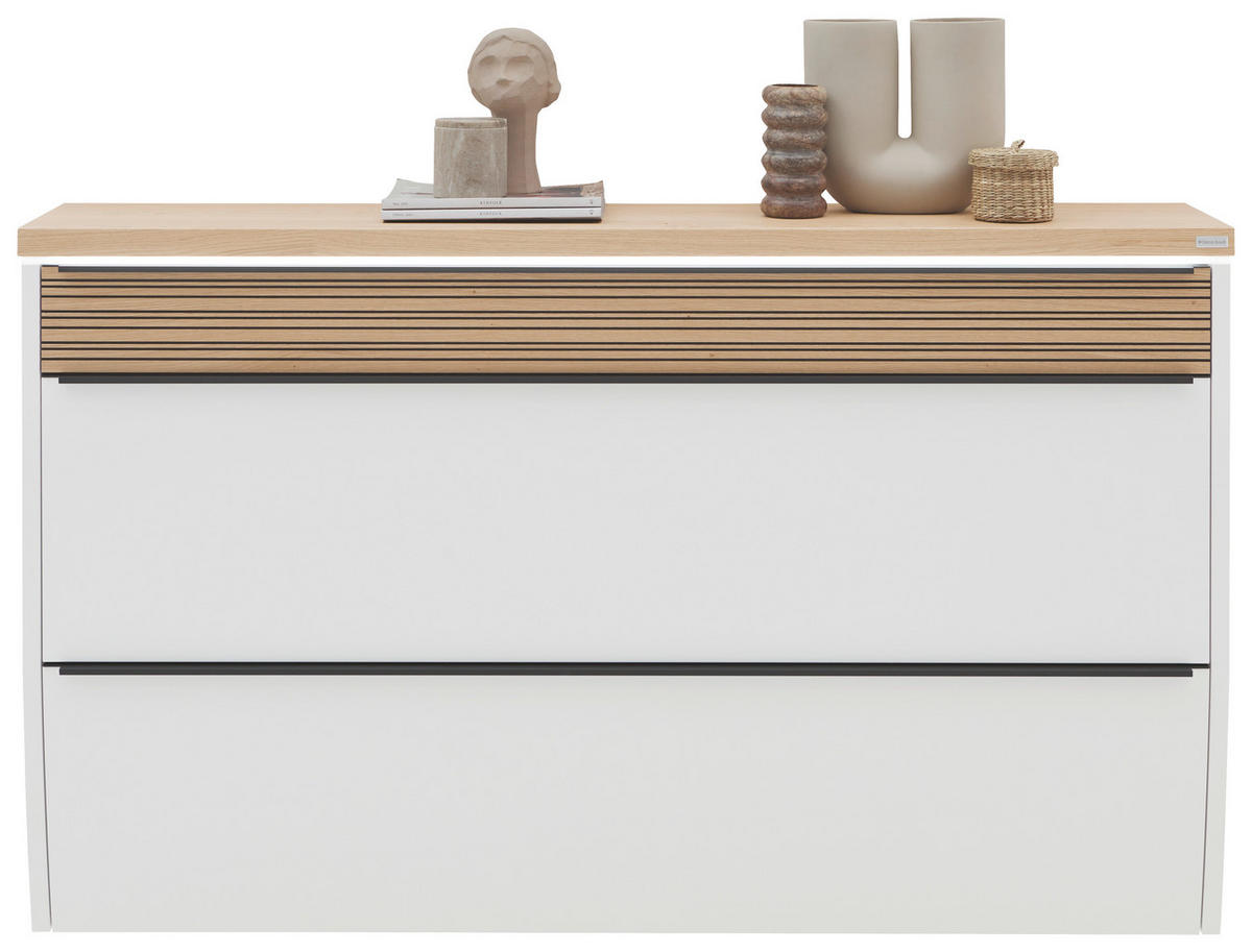 SCHUHKIPPER  in 160/96/31 cm  - Eichefarben/Anthrazit, Design, Holzwerkstoff/Metall (160/96/31cm) - Dieter Knoll