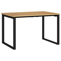SCHREIBTISCH 120/80/75 cm, Schwarz, Eichefarben, Hellbraun, in verschiedenen Holz-Dekoren erhältlich, justierbare Füße  - Hellbraun/Eichefarben, MODERN, Holzwerkstoff/Metall (120/80/75cm) - Novel