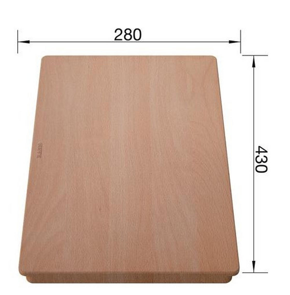 SCHNEIDEBRETT Holz Buche  - Buchefarben, Basics, Holz (43/3,2/28cm) - Blanco