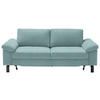 2,5-SITZER in Velours Türkis  - Türkis/Schwarz, Design, Textil/Metall (206/86/97cm) - Pure Home Lifestyle