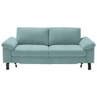 2,5-SITZER in Velours Türkis  - Türkis/Schwarz, Design, Textil/Metall (206/86/97cm) - Pure Home Lifestyle