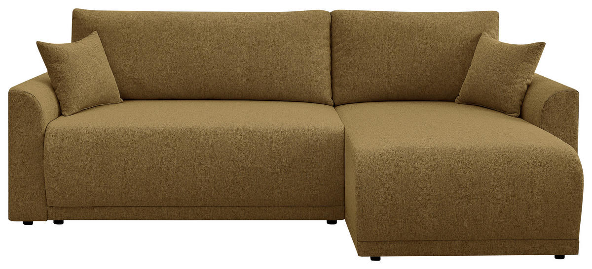 ECKSOFA KIMMY Braun Flachgewebe Zierkissen, Rückenkissen, Bettkasten  - Schwarz/Braun, Design, Kunststoff/Textil (233/146cm) - P & B