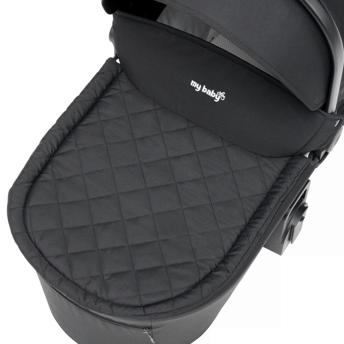 KINDERWAGENSET   schwarz  - Schwarz, Basics, Textil/Metall - My Baby Lou