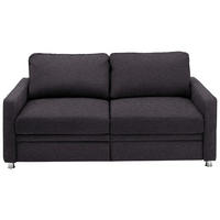 SCHLAFSOFA Dunkelgrau  - Dunkelgrau, KONVENTIONELL, Textil/Metall (206/90/100cm) - Beldomo Style