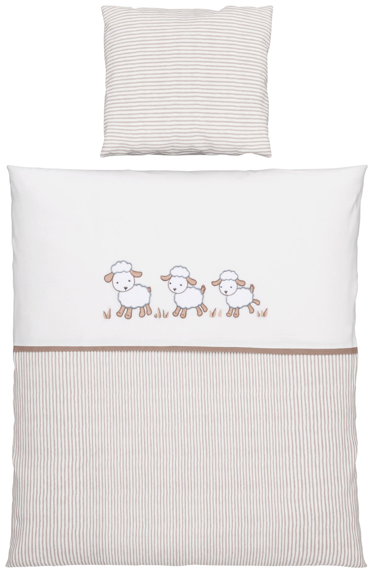 POSTELJNINA ZA DOJENČKE      80/80 cm         - siva/bež, Basics, tekstil (80/80cm) - My Baby Lou