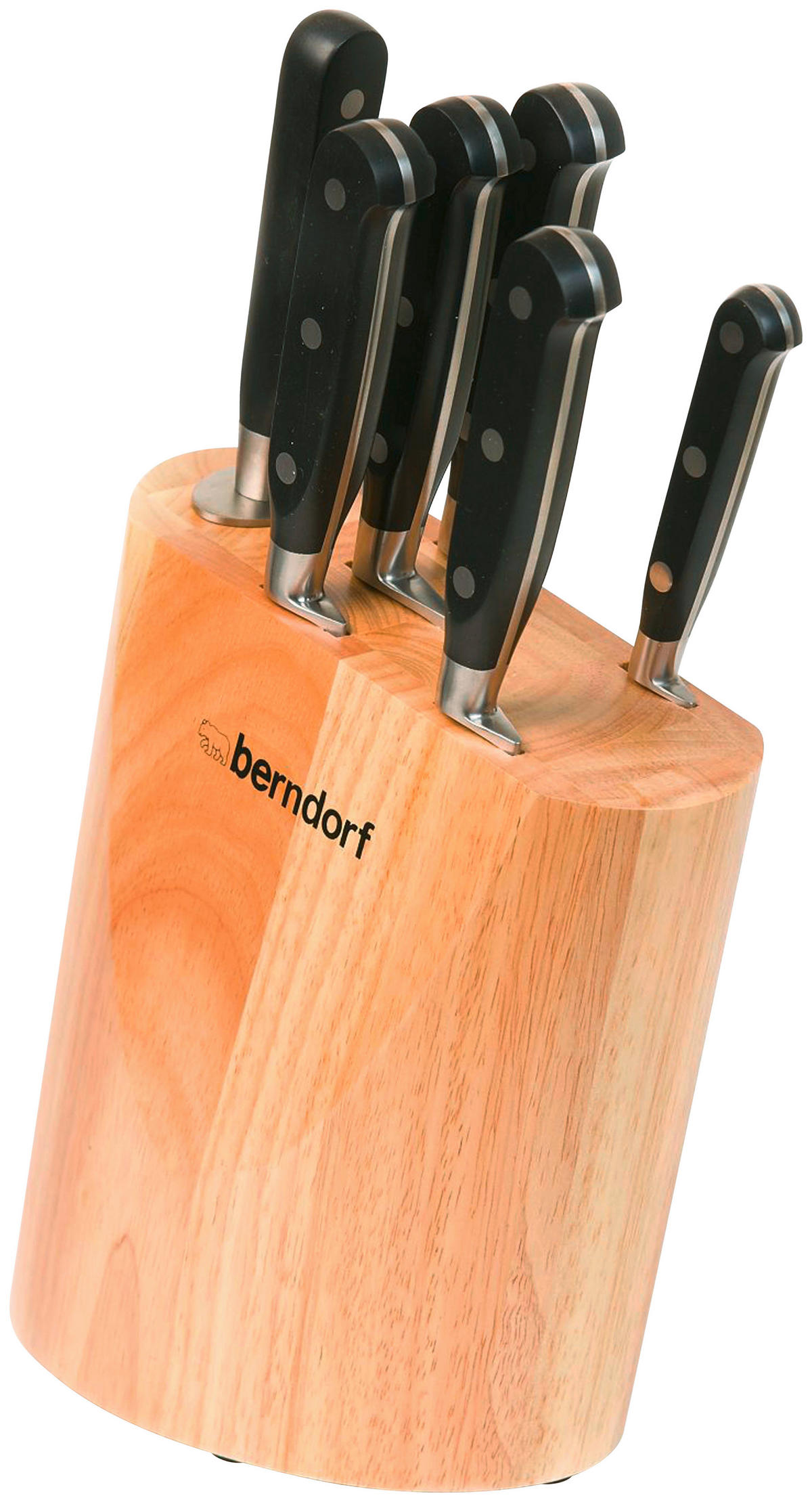 MESSERBLOCK PROFI LINE 7-teilig  - Schwarz/Braun, MODERN, Holz/Metall (21.3/36/11.5cm) - Berndorf