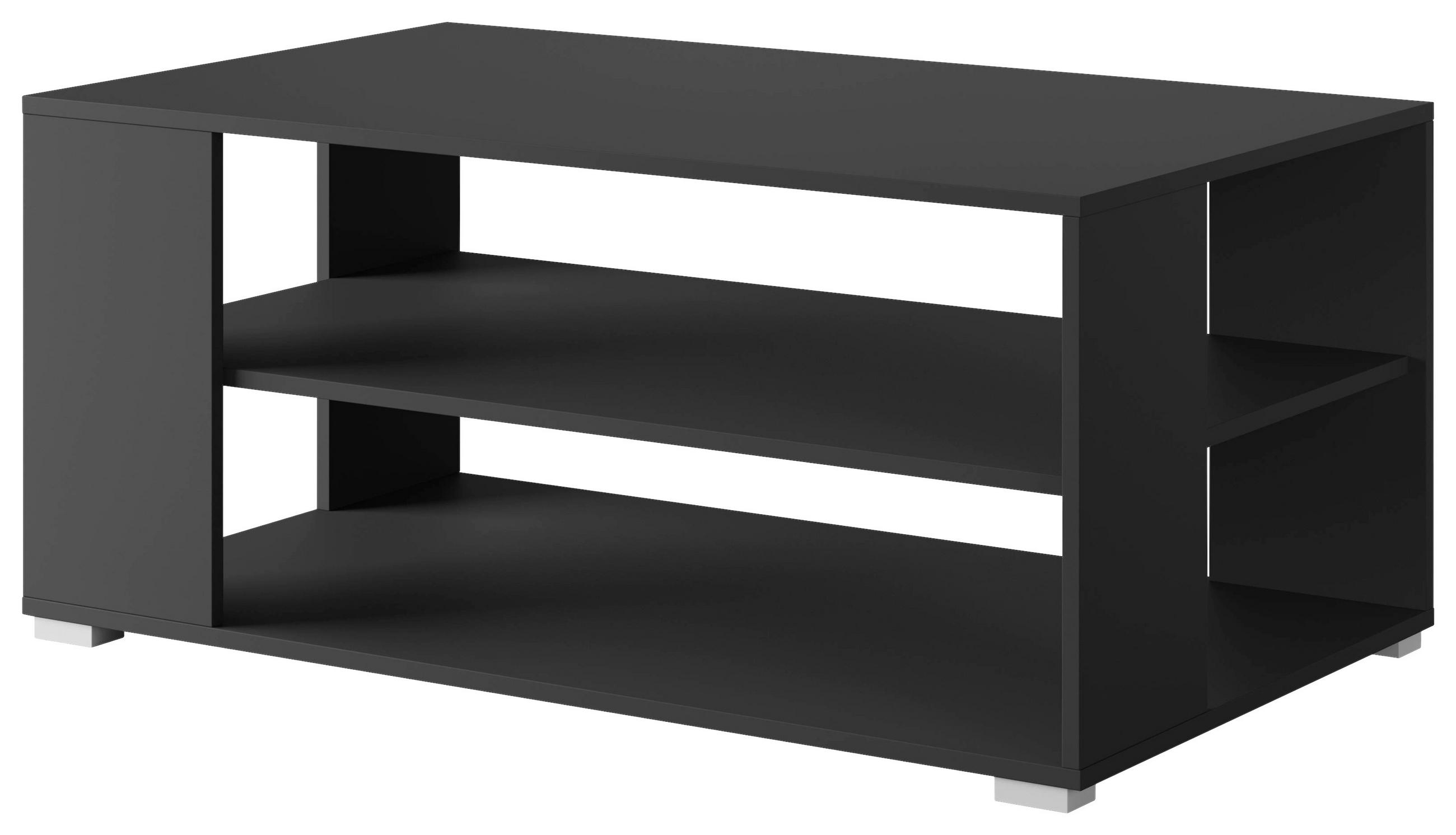COUCHTISCH rechteckig Schwarz  - Schwarz/Grau, Trend, Holzwerkstoff/Kunststoff (100/45/60cm) - Livetastic