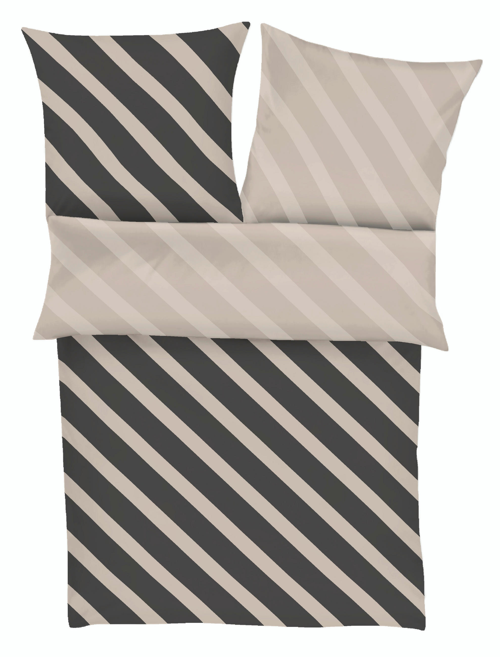 OBOJSTRANNÁ POSTEĽNÁ BIELIZEŇ, makosatén, sivá, béžová, 140/200 cm  - sivá/béžová, Design, textil (140/200cm) - S. Oliver