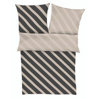 OBOUSTRANNÉ POVLEČENÍ, makosatén, šedá, béžová, 140/200 cm - šedá/béžová, Design, textil (140/200cm) - S. Oliver