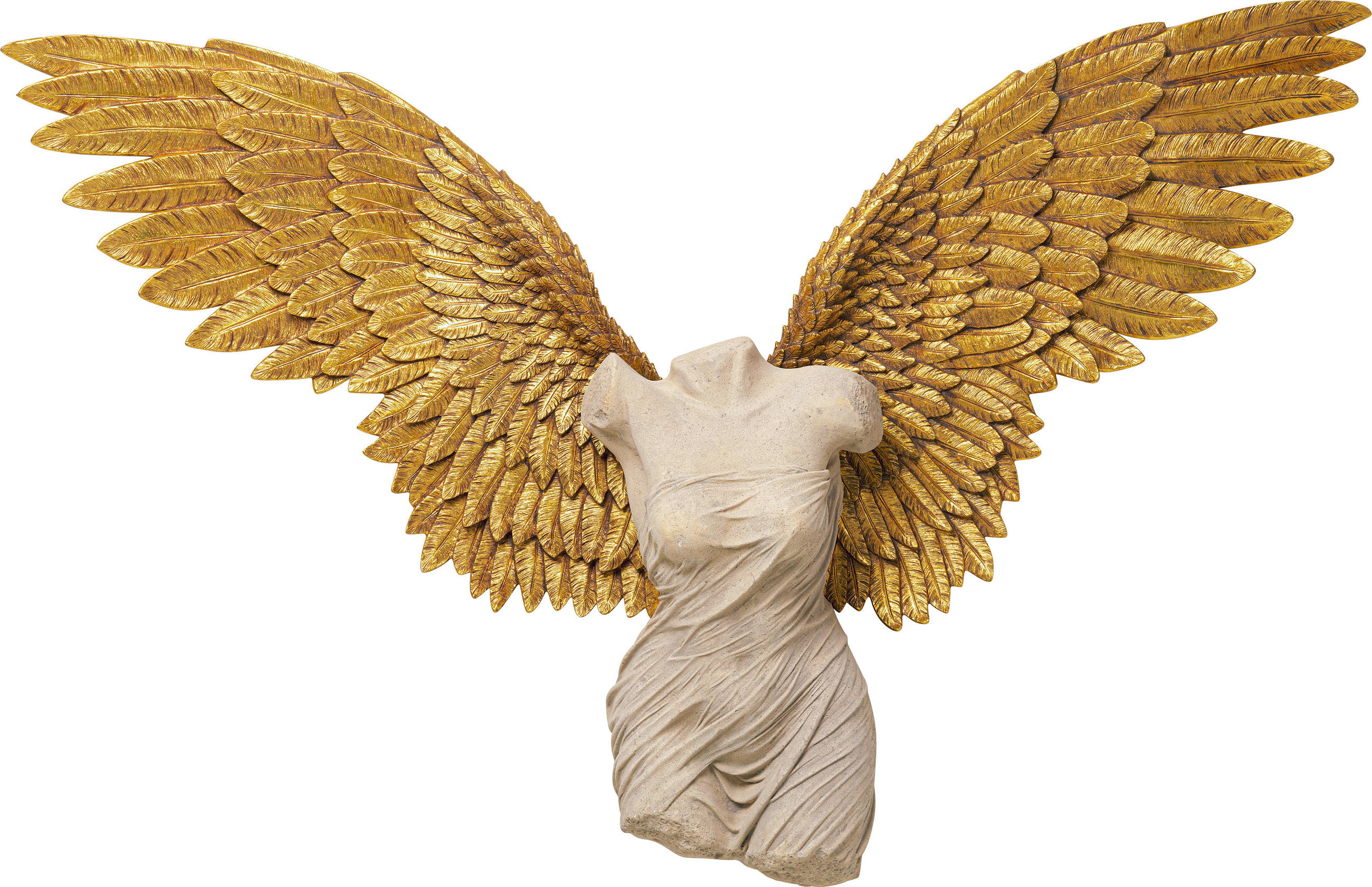 SKULPTUR - Beige/Goldfarben, Design, Kunststoff (203/140/30,5cm) - Kare-Design