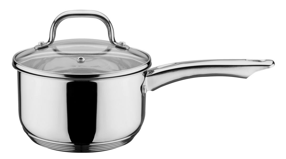 KOCHTOPFSET TRENTINO 5-teilig  - Klar/Edelstahlfarben, Basics, Glas/Metall - GSW