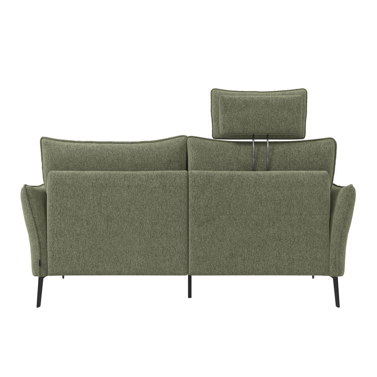 3-SITZER-SOFA Chenille Grün  - Schwarz/Grün, Konventionell, Textil/Metall (184/90/92cm) - Elegando