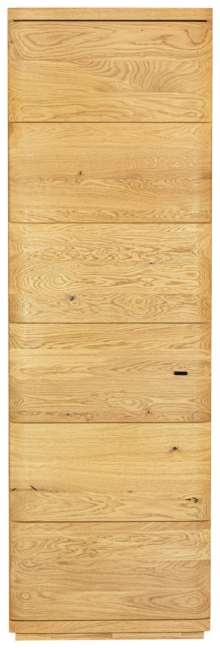 GARDEROBENSCHRANK  in 60/206/38 cm  - Eichefarben/Schwarz, Natur, Holz/Metall (60/206/38cm) - Linea Natura
