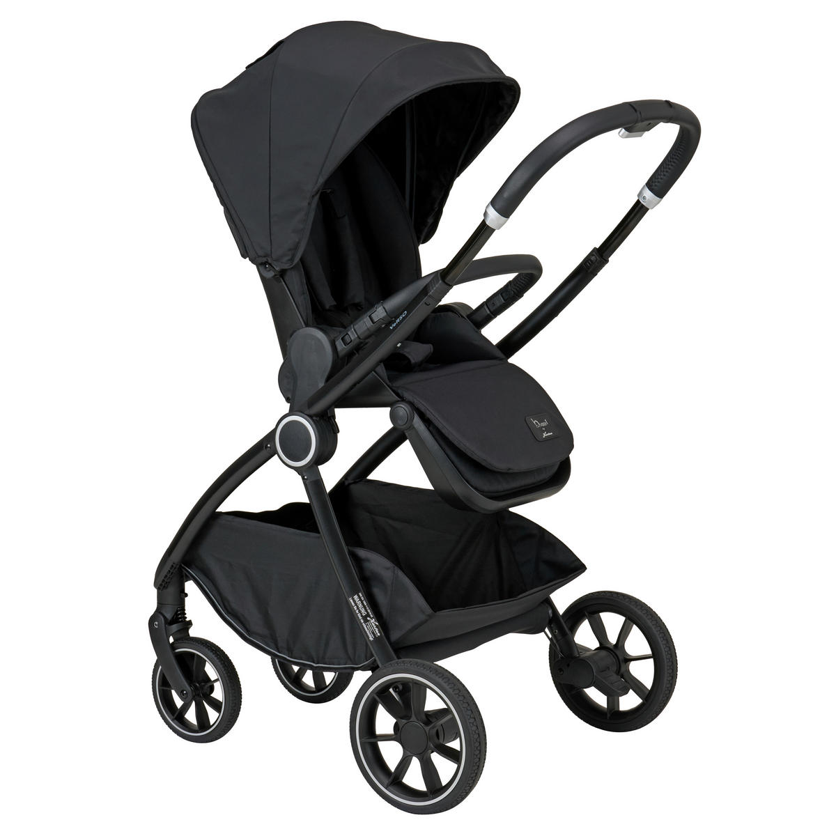 KOMBIKINDERWAGEN Verso Plus  - Schwarz, Basics, Textil (86/62,5/108cm) - Hartan