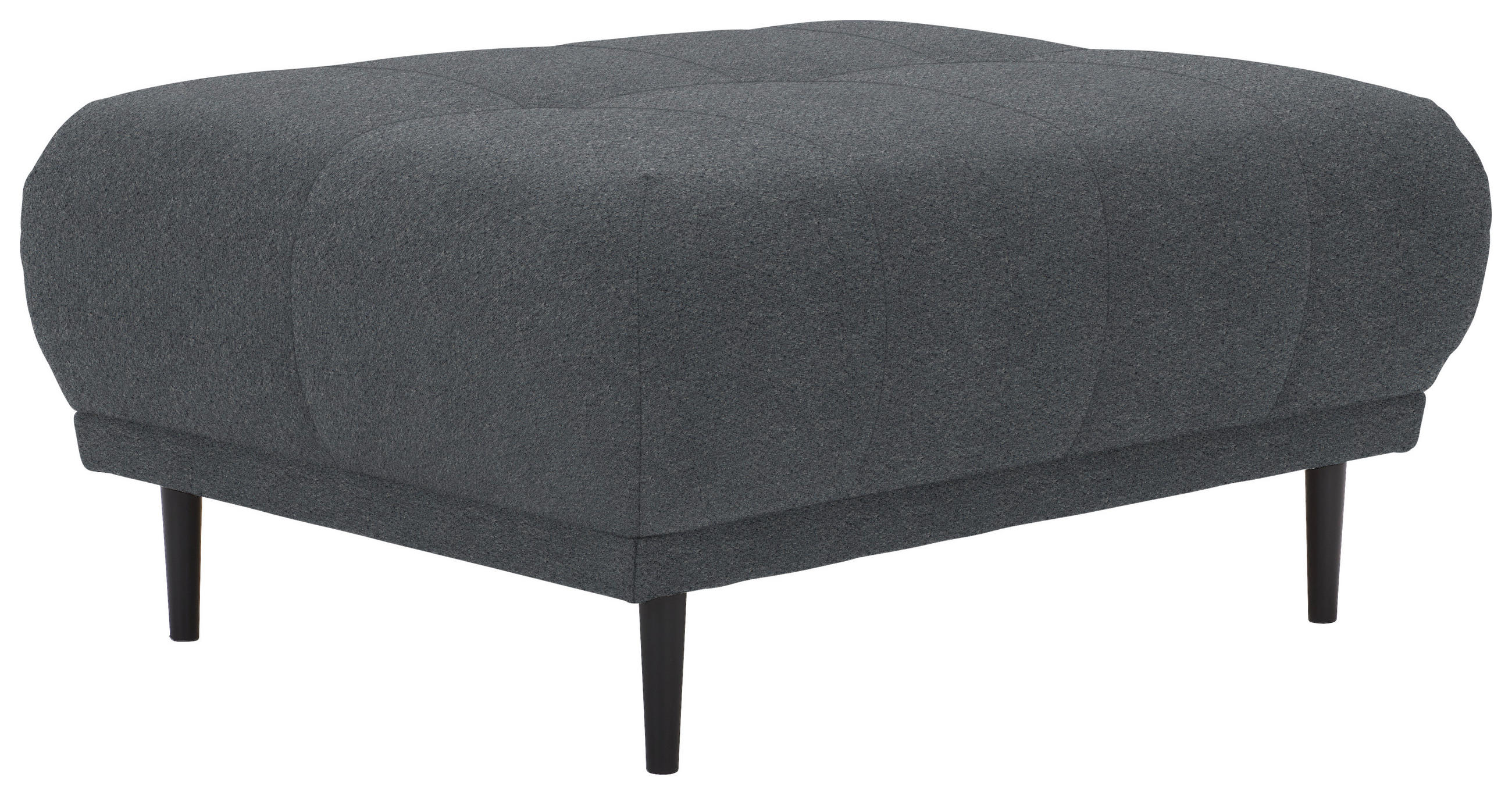 HOCKER in Textil Dunkelgrau  - Dunkelgrau/Schwarz, Design, Holz/Textil (93/45/77cm) - Stylife