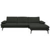 ECKSOFA in Echtleder Dunkelgrün  - Dunkelgrün/Schwarz, Design, Leder/Metall (310/180cm) - Dieter Knoll
