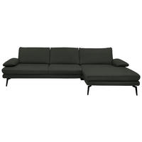 ECKSOFA in Echtleder Dunkelgrün  - Dunkelgrün/Schwarz, Design, Leder/Metall (310/180cm) - Dieter Knoll