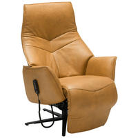 RELAXSESSEL in Leder Gelb  - Anthrazit/Gelb, Design, Leder/Metall (74/113/84cm) - Himolla