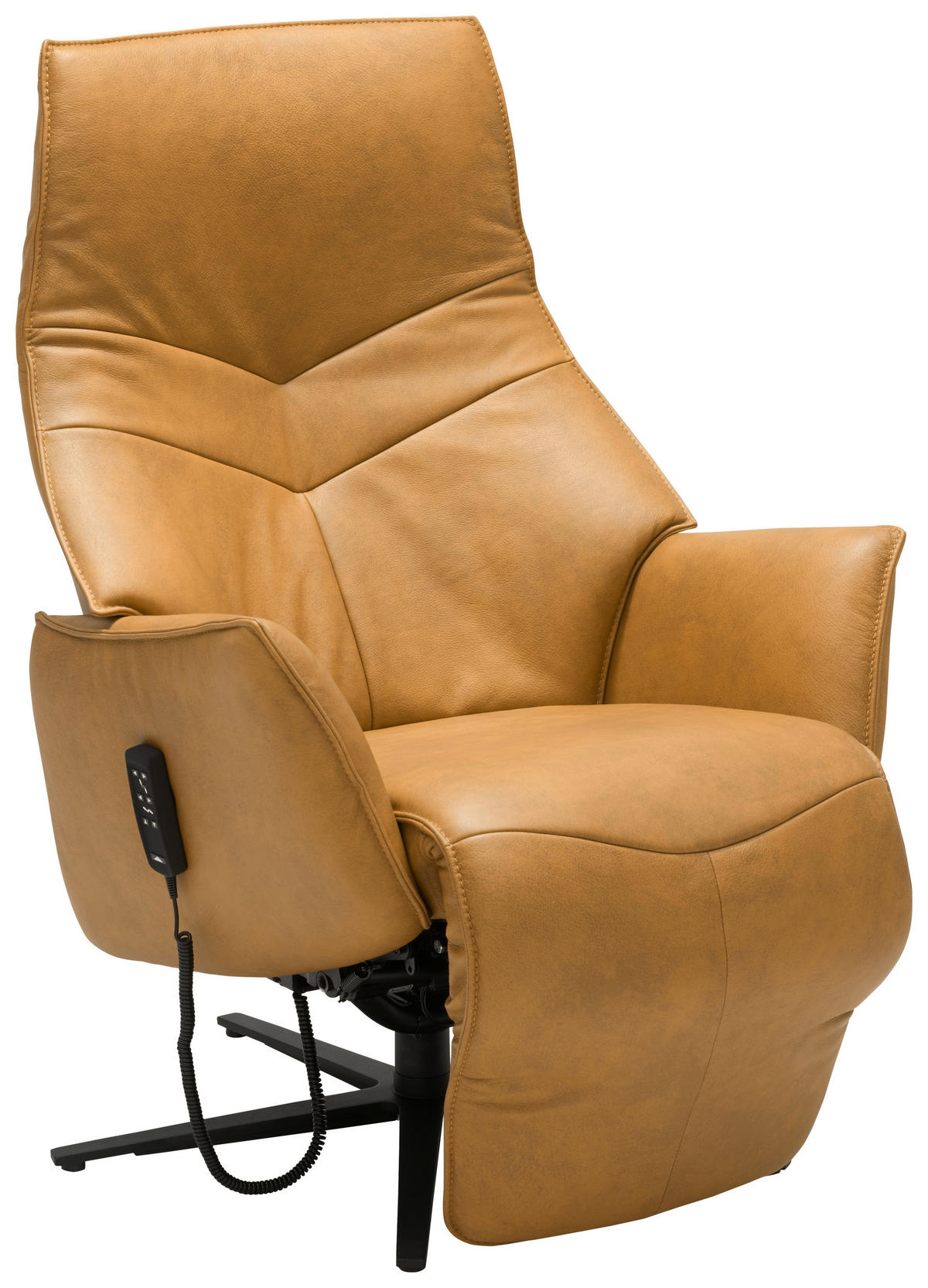 RELAXSESSEL in Leder Gelb  - Anthrazit/Gelb, Design, Leder/Metall (74/113/84cm) - Himolla