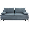 SCHLAFSOFA in Flachgewebe Dunkelgrau  - Dunkelgrau/Schwarz, Design, Textil/Metall (203/75/100cm) - MID.YOU