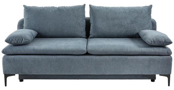 SCHLAFSOFA Flachgewebe Dunkelgrau  - Dunkelgrau/Schwarz, Design, Textil/Metall (203/75/100cm) - Carryhome