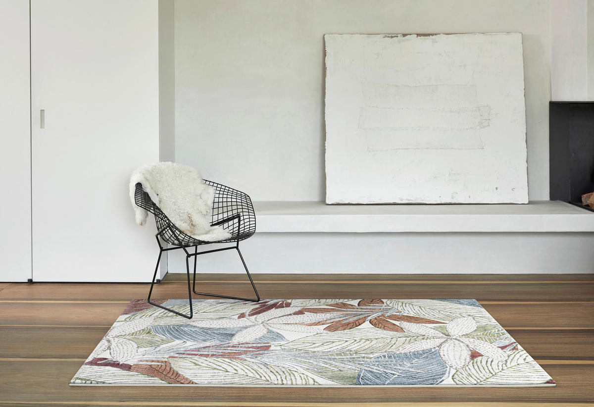 WEBTEPPICH Wohnzimmer 133/195 cm Catania Creme, Hellgrün, Hellbraun rechteckig  - Hellbraun/Creme, Trend, Textil (133/195cm) - Novel
