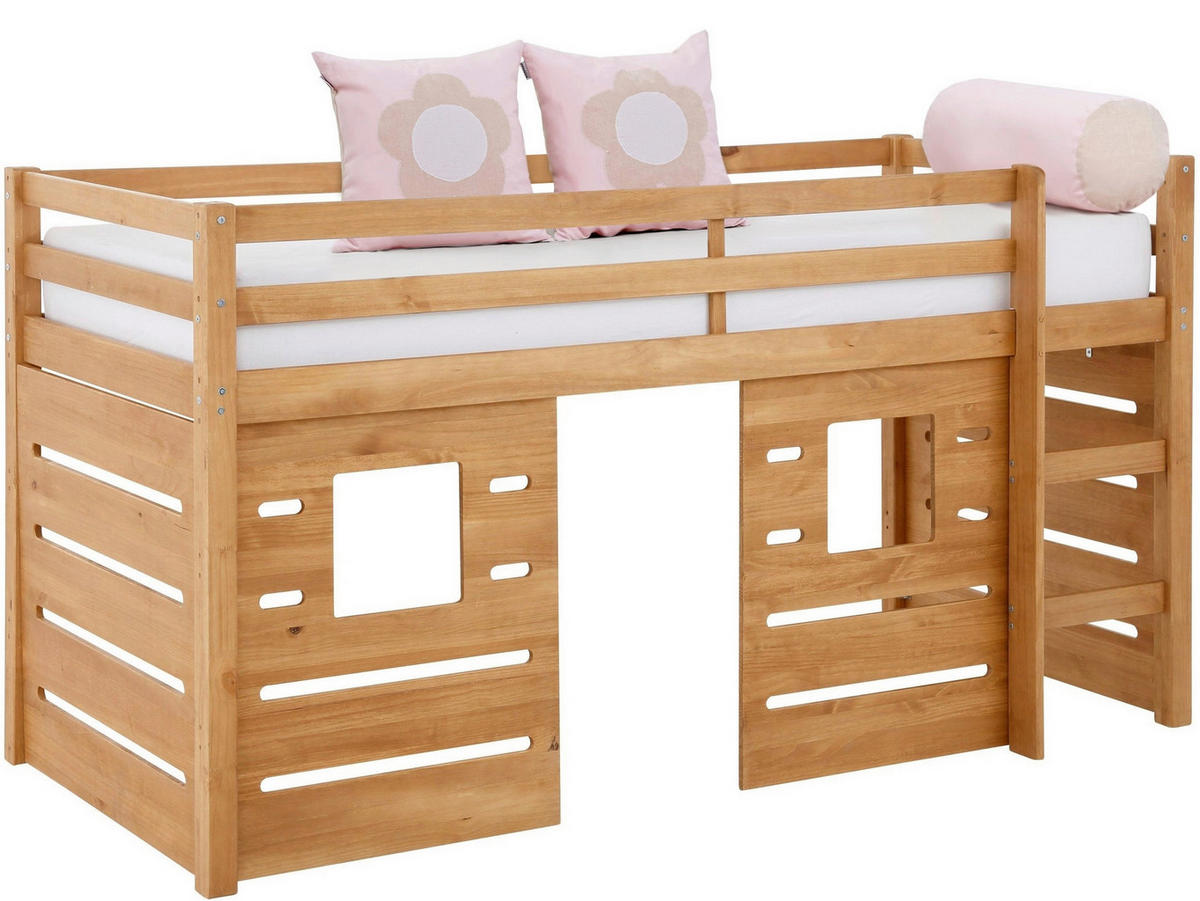 HOCHBETT 90/200 cm,  in Naturfarben, Leiter, Lattenrost  - Naturfarben, MODERN, Holz (90/200cm) - MID.YOU