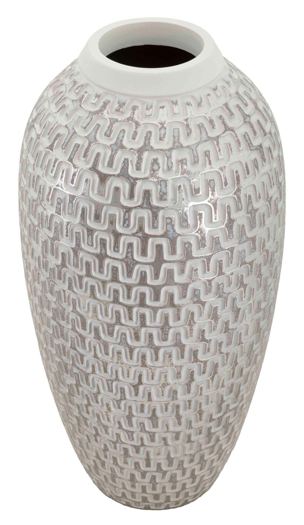 Vase Wave  - Goldfarben/Weiß, Basics, Kunststoff (21  /43/21cm)