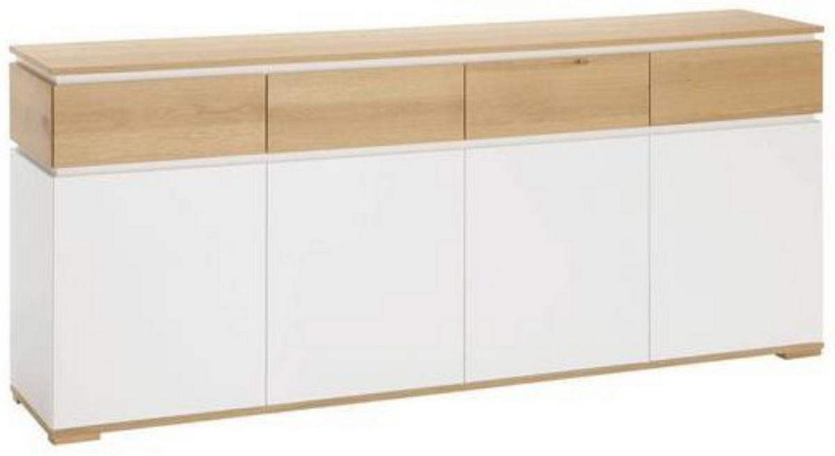 SIDEBOARD 190/80/40 cm  - Eichefarben/Weiß, KONVENTIONELL, Holz/Holzwerkstoff (190/80/40cm) - Novel