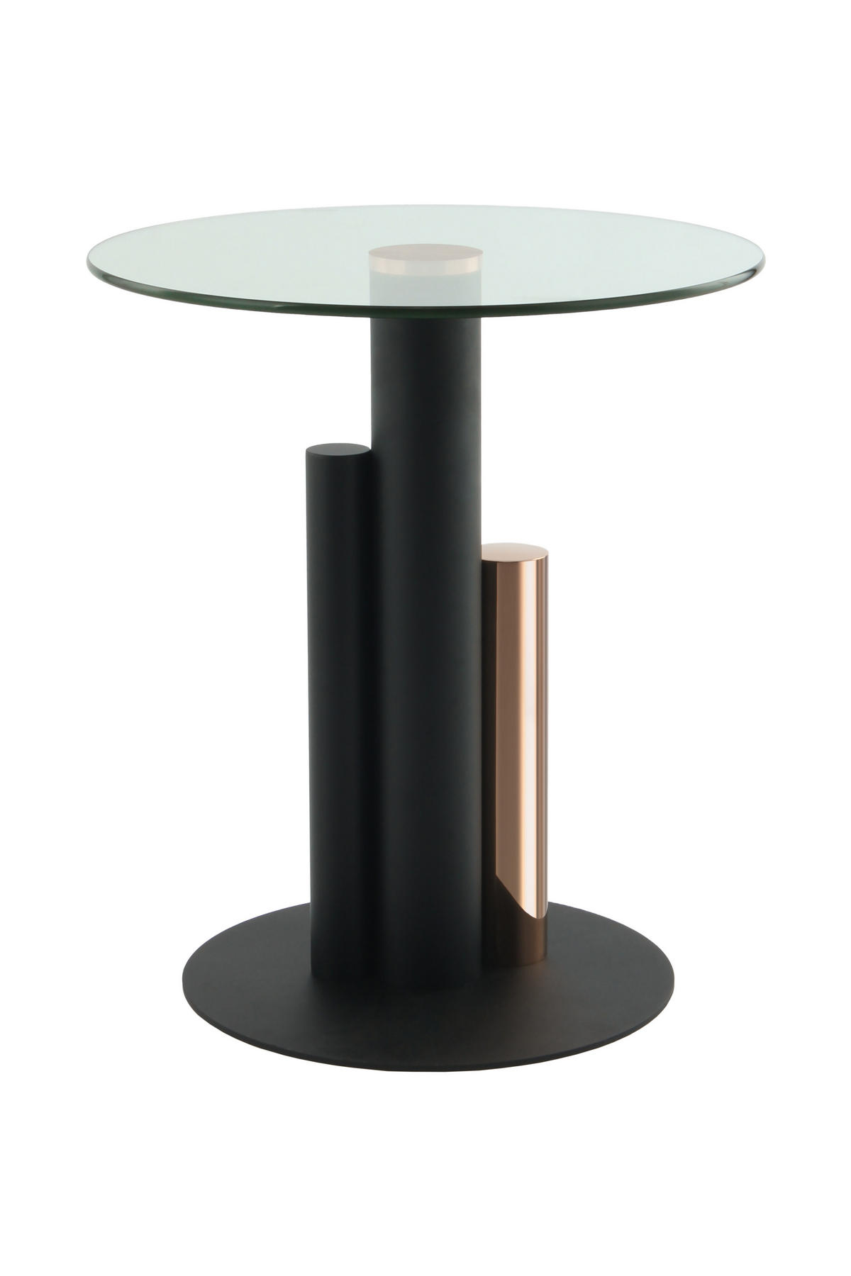 BEISTELLTISCH in Metall, Glas 46/46/52 cm  - Goldfarben, MODERN, Glas/Metall (46/46/52cm) - Kayoom
