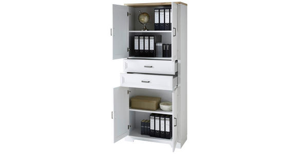 AKTENSCHRANK Pinienfarben, Eiche Artisan - Eiche Artisan/Pinienfarben, KONVENTIONELL, Holzwerkstoff (86/204/38cm) - Carryhome