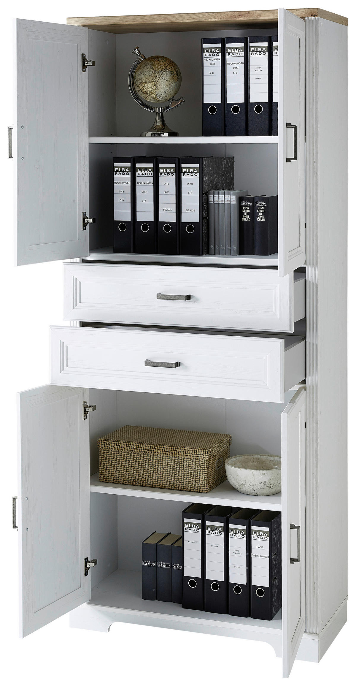 AKTENSCHRANK Pinienfarben, Eiche Artisan  - Eiche Artisan/Pinienfarben, KONVENTIONELL, Holzwerkstoff (86/204/38cm) - Carryhome