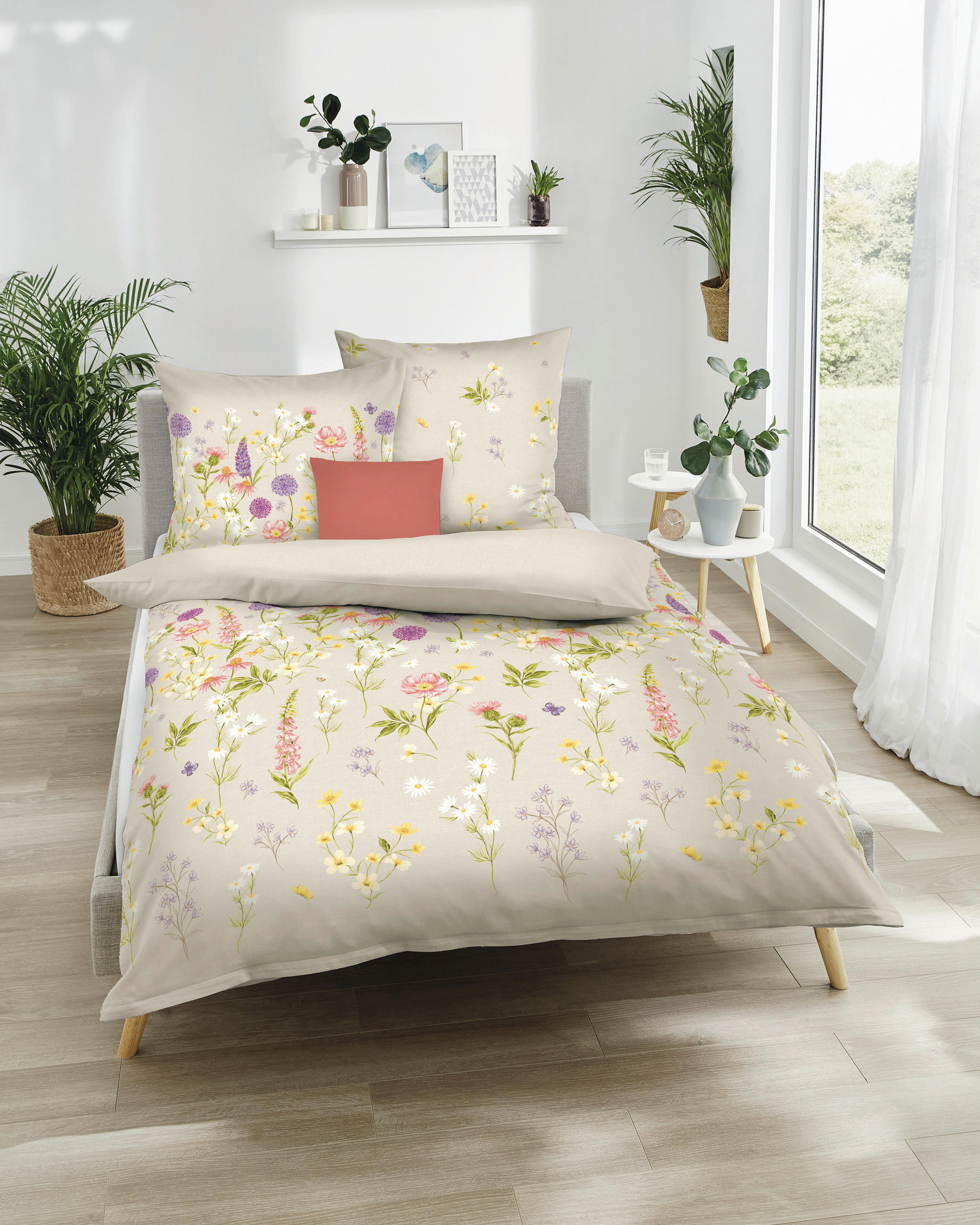 POSTELJINA 140/200 cm saten bež  - bež, Osnovno, tekstil (140/200cm) - Kaeppel